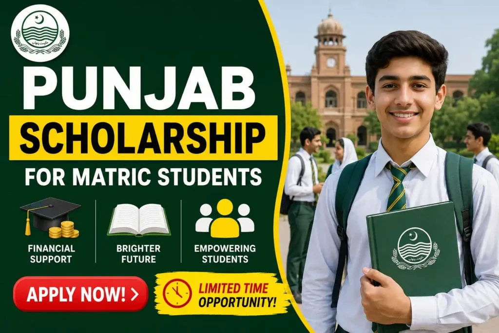 Punjab Scholarship for Matric Students 2026 – Apply Now