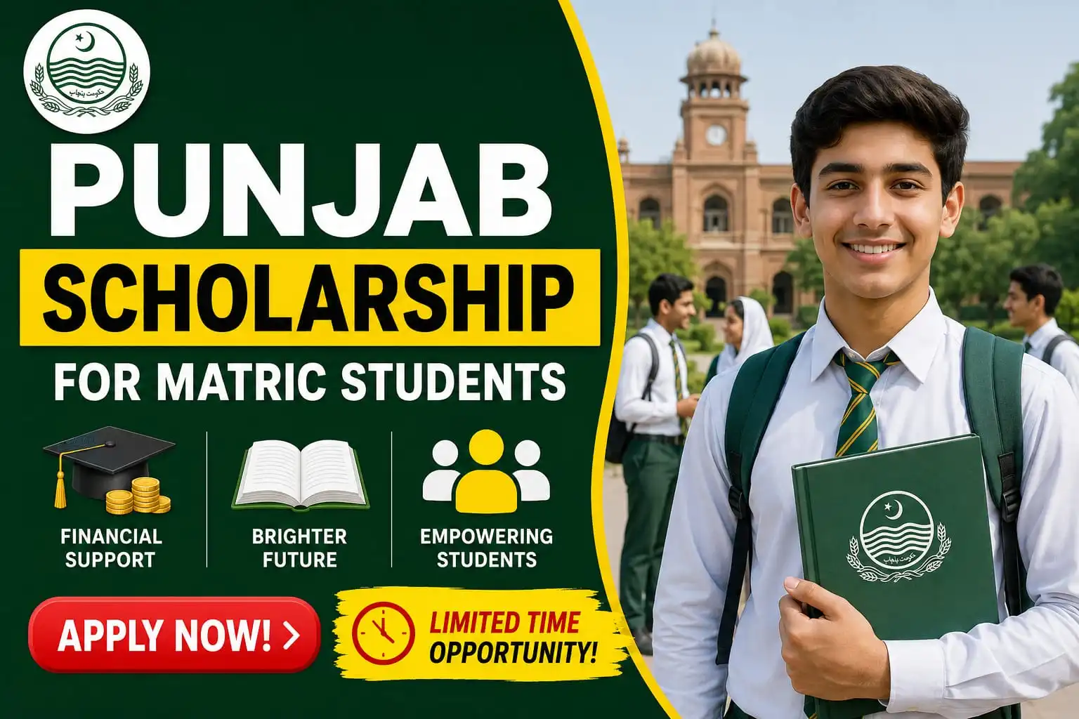 Punjab Scholarship for Matric Students 2026 – Last Chance – Apply Now