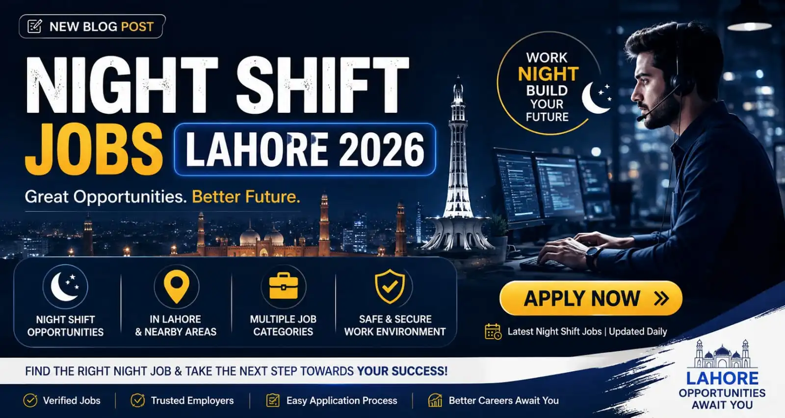 Night Shift Jobs Lahore 2026: A Practical Way To Your Dreams – Apply Now