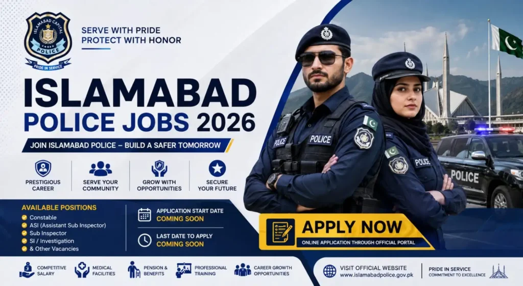 Islamabad Police Jobs 2026: Join Islamabad Police – Build A Safer Tomorrow