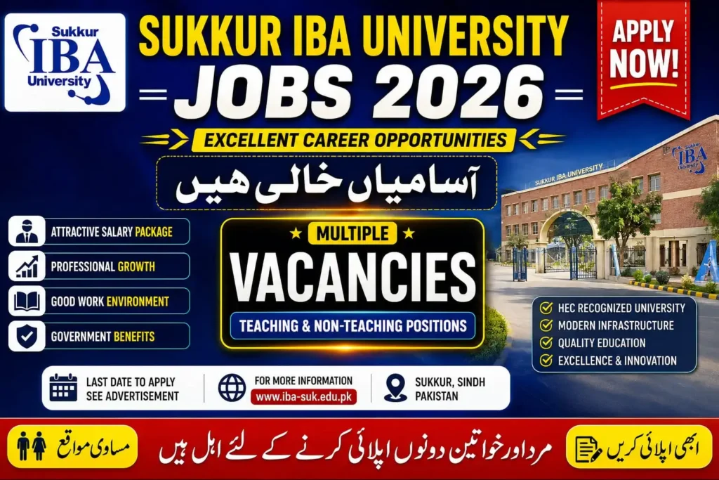 Sukkur IBA University Jobs 2026 – Your Next Career Opportunity Awaits – Apply Now