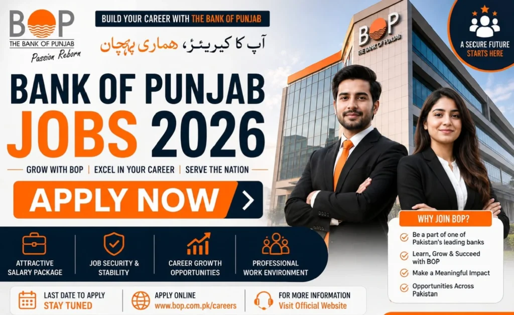 Bank of Punjab Jobs 2026 – Apply Now for A Successful Career At BOP