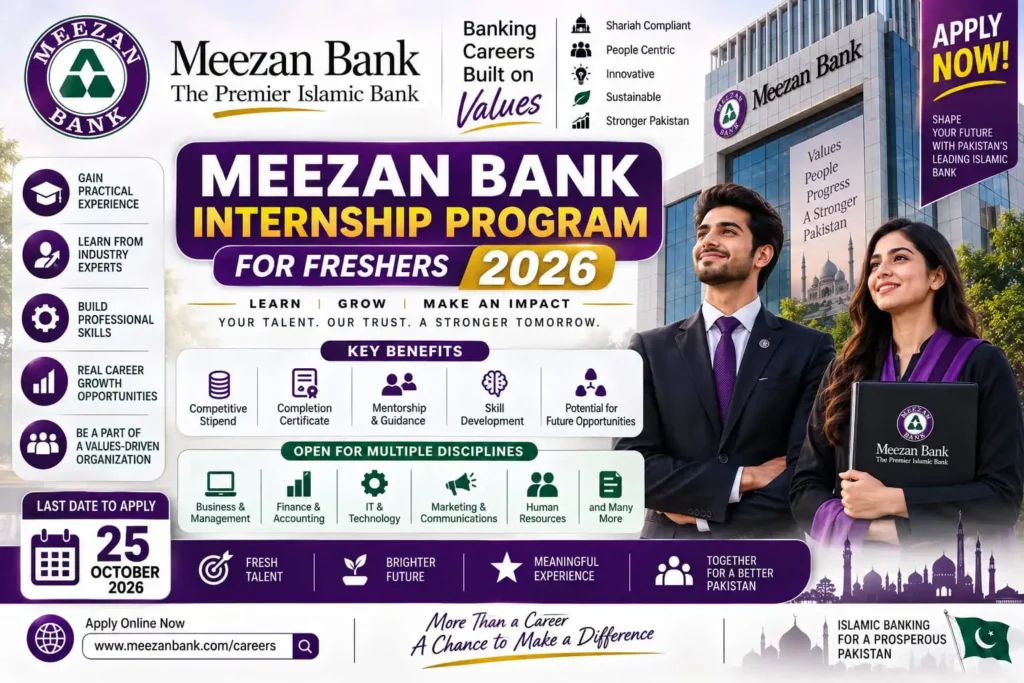 Meezan Bank Internship Program 2026 – A Golden Opportunity for Freshers to Apply Now
