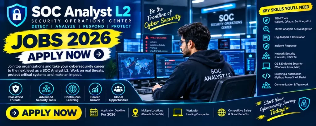 SOC Analyst L2 Jobs In Prime System Solutions – Apply Now
