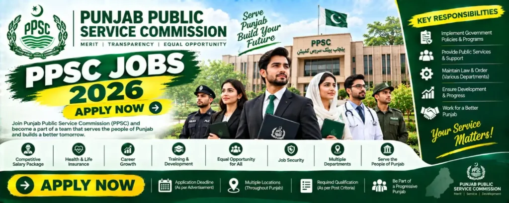 PPSC Jobs 2026 – Apply Online for the Latest Punjab Government Vacancies