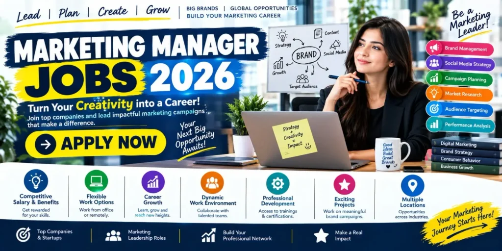 Marketing Manager Jobs 2026 – Apply Now: Complete Career Guide for Marketing Professionals